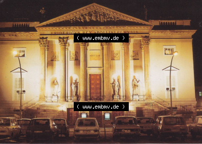 1988, Berlin Mitte, Staatsoper, Nachtansicht Sammlung