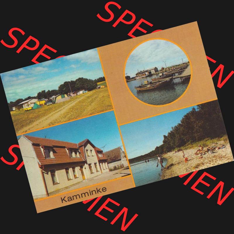 Ansichtskarten DDR Bezirk Rostock, Kreis Wolgast, Insel Usedom Ortschaft Kamminke, Campingplatz, Blick zum Hafen, Konsum-Gaststätte "Haffblick". Alte... Sammlung
