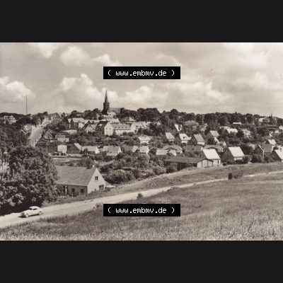 Alte Ansichtskarte DDR Bezirk Rostock, Kreis Rügen (Insel Rügen), Stadt Bergen 1972, Stadtansicht, Bergen auf Insel Rügen. Sammlung