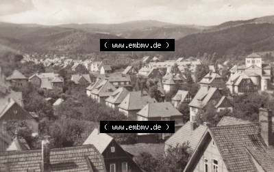 Stadt Wernigerode am Harz 1970, Oberes Hasserode mit Blick zum Brocken. Das alte Foto Sammlung