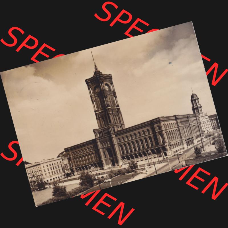 Ansichtskarten DDR Bezirk Berlin, Stadt Berlin in s/w / schwarzweiß, Dick-Foto-Verlag, Erlbach im Vogtland 1963, Mir Rathaus in Berlin. Stadtansichten der Stadt... Sammlung