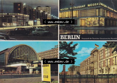 Stadt Berlin Ansicht in Farbe 1967, Karl-Marx-Allee, Bahnhof Alexanderplatz, Sitz des Staatzsrates, Hauptstadt der DDR bis 1990... Sammlung