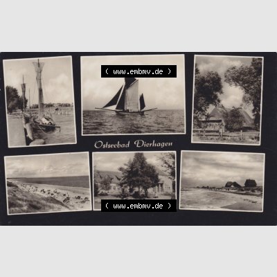 Ansichtskarte DDR Bezirk Rostock, Kreis Ribnitz-Damgarten, Ostseebad Dierhagen mit Ansicht 1964, Ostsseebad Dierhagen, Mehrbildkarte, DTVL-Verlag. Alte Ansichtskarte... Sammlung