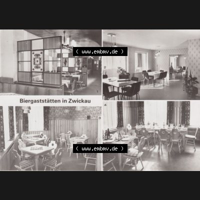 Alte Historische Ansichtskarte DDR Bezirk Karl-Marx-Stadt, Kreis Zwickau, Stadt Zwickau der DDR, Zwickauer HO-Gaststätten 1983, Bier-Gaststätten in Zwickau. Alte... Sammlung