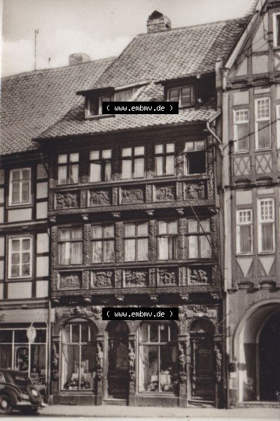 Stadt Wernigerode am Harz 1970, Haus aus dem 17. Jahrhundert. Das alte Foto Sammlung