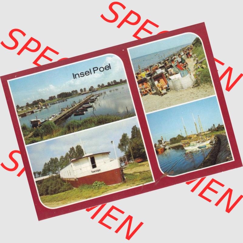 Ansichtskarten DDR Bezirk Rostock, Kreis Wismar, Insel Poel Hafen im Ortsteil Kirchdorf, Schwarzer Busch, Timmendorf, Hafen. Alte Ansichtskarte mit einer Ansicht aus... Sammlung