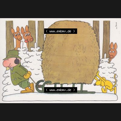 Ansichtskarten DDR Comics, Jäger mit Hund von 1986, So brav mein Hund - so recht mein Hund! vom Militärverlag der DDR (VEB) - Berlin, Comics gezeichnet von Eugen... Sammlung