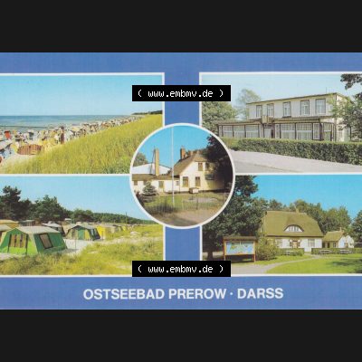 Alte Ansichtskarte DDR Bezirk Rostock, Kreis Ribnitz-Damgarten, Ostseebad Prerow, Prerower Strand, FDGB-Ferienheim Am Hafen, FDGB-Erholungsheim Zentral. Alte Ansichtskarte... Sammlung