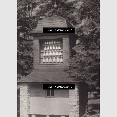Fotos DDR Bezirk Dresden, Osterzgebirge 1974, Kurort Bärenfels, Glockenturm. Alte Foto Ansichten, Foto-Mappe vom Verlag VEB-Foto-Verlag, 9934 Erlbach I.... Sammlung