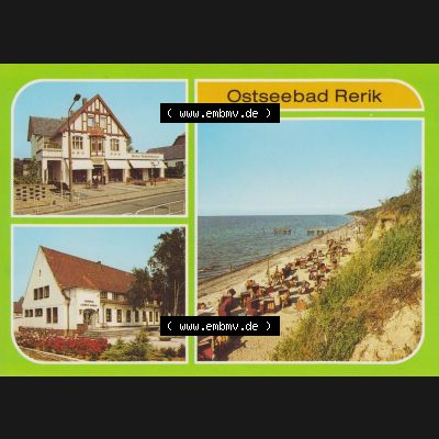 Alte Ansichtskarte in Farbe DDR Bezirk Rostock, Kreis Bad Doberan, Ostseebad Rerik Leuchtturmstraße, Kinderheim, Strand, Mehrbildkarte. Alte Ansichtskarte der... Sammlung