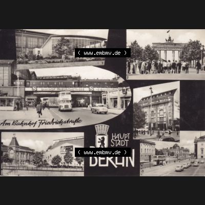 Ansichtskarten DDR Bezirk Berlin, Stadt Berlin in s/w / schwarzweiß, Verlag Felix Setecki, Berlin 1965, Brandenburger Tor, Friedrichstadt-Palast und Berliner... Sammlung
