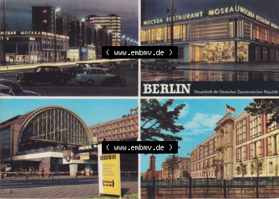 Ansicht in Farbe 1967, Karl-Marx-Allee, Bahnhof Alexanderplatz, Sitz des Staatsrates Sammlung
