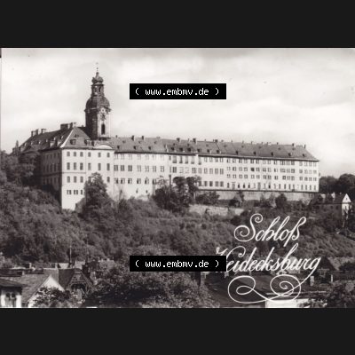 Alte s/w Ansichtskarte Echt Foto DDR Bezirk Gera, Kreis Rudolstadt, Museen Schloss Heidecksburg (Thüringen) 1983, Staatliches Museen Heidecksburg. Echt Foto... Sammlung