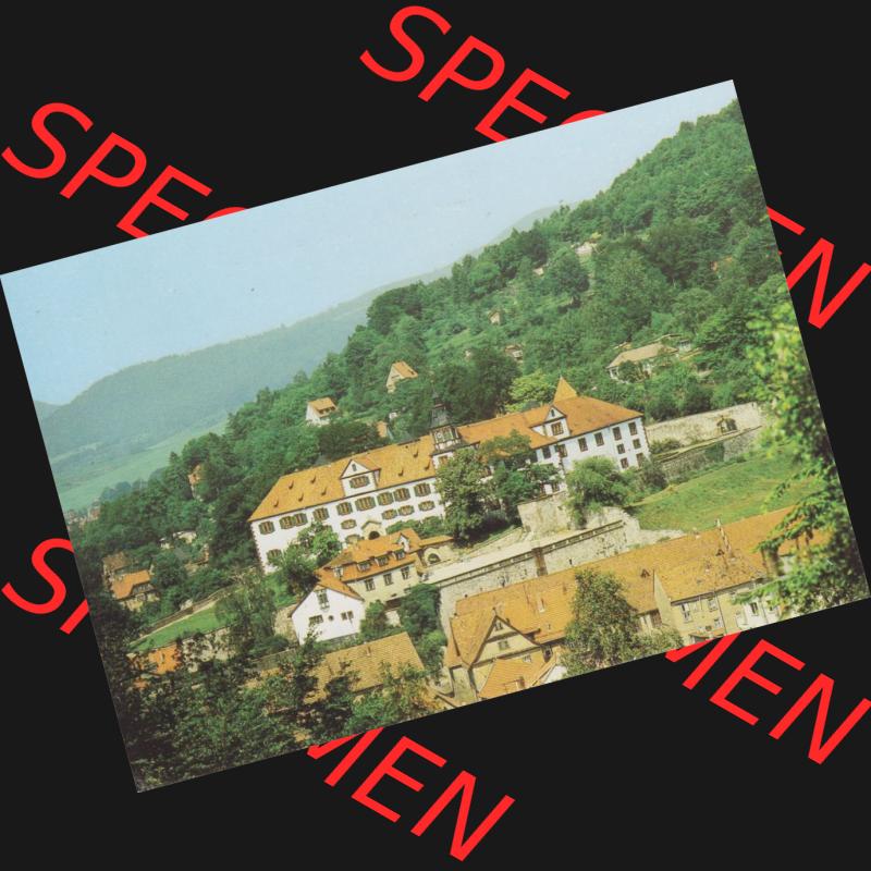 Alte Ansichtskarte DDR Bezirk Suhl, Allgemeine Mappe aus dem Jahr 1989, Schmalkalden, Erholungsort der DDR, Schloss Wilheimsburg. Ansichtskarte bzw. Postkarte aus... Sammlung