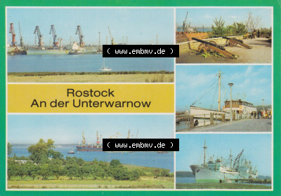 Hansestadt Rostock Rostock An der Unterwarnow, Überseehafen, Fischerbastion, Anlegestelle Kabutzenhof. Alte Ansicht Sammlung