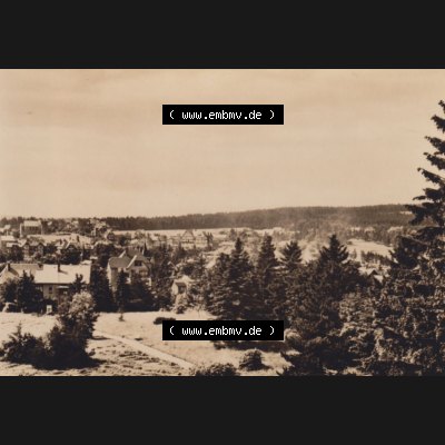 Alte Fotos DDR Bezirk Suhl, Kreis Schmalkalden-Meiningen, Stadt Oberhof Ansicht von 1962, 5522 Gesamtansicht Oberhof. Sammlung