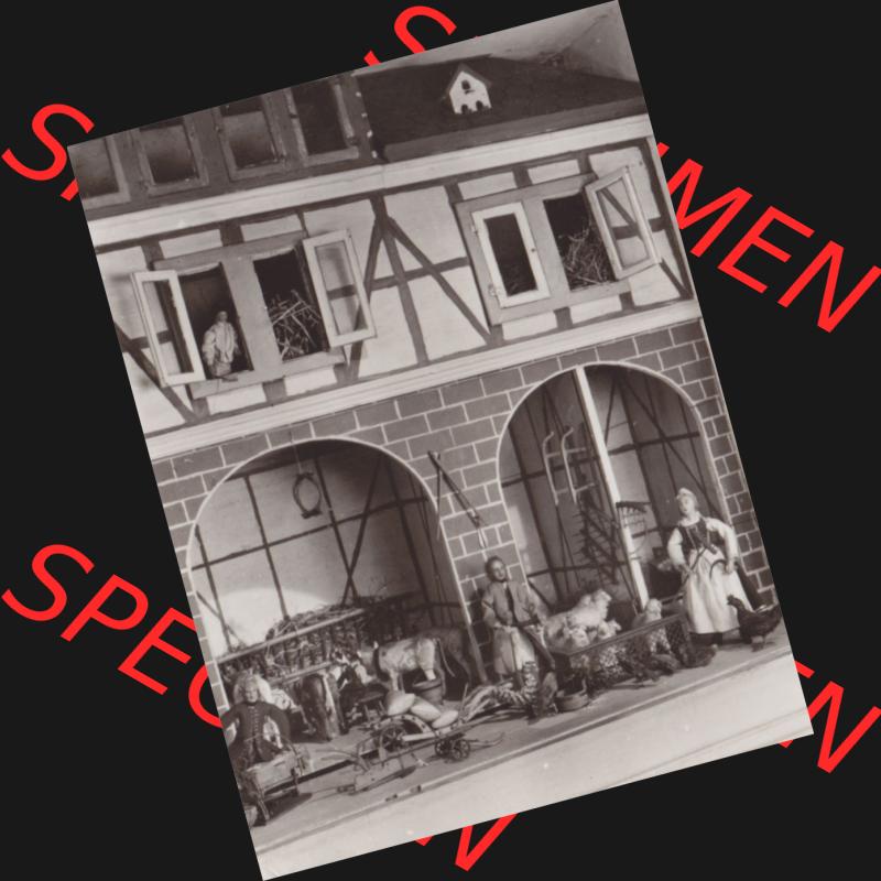 Fotos DDR Bezirk Erfurt, Kreis Arnstadt, Stadt Arnstadt Schloss-Museum Mon Plaisir 1977, Puppenstadt, Bauernhof. Foto aus Fotomappe mit 10 Fotos aus dem Arnstädter Museum... Sammlung