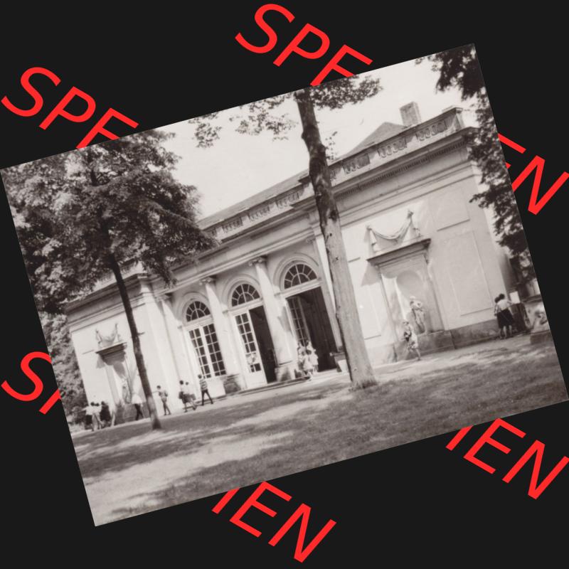 Altes Foto Wörlitz DDR Bezirk Halle, Kreis Wittenberg, Wörlitzer Park 1970-er Jahre in s/w, 1976, Sommersaal. Foto-Abzüge aus DDR-Zeiten Bezirk Halle der... Sammlung