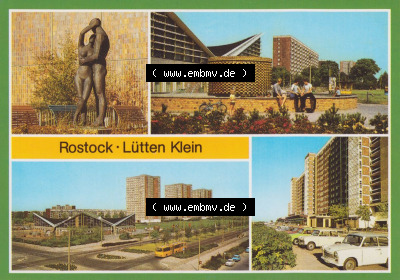Hansestadt Rostock Rostock - Lütten Klein, Plastik, An der Mehrzweckhalle, Warnowallee. Alte Ansicht Sammlung