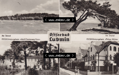 Alte Ansichtskarte mit einer Ansicht vom Ostseebad Lubmin zu DDR-Zeiten Sammlung