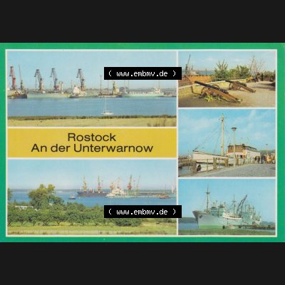 Ansichtskarten DDR Bezirk Rostock, Stadtkreis Rostock, Hansestadt Rostock Rostock An der Unterwarnow, Überseehafen, Fischerbastion, Anlegestelle Kabutzenhof. Alte... Sammlung