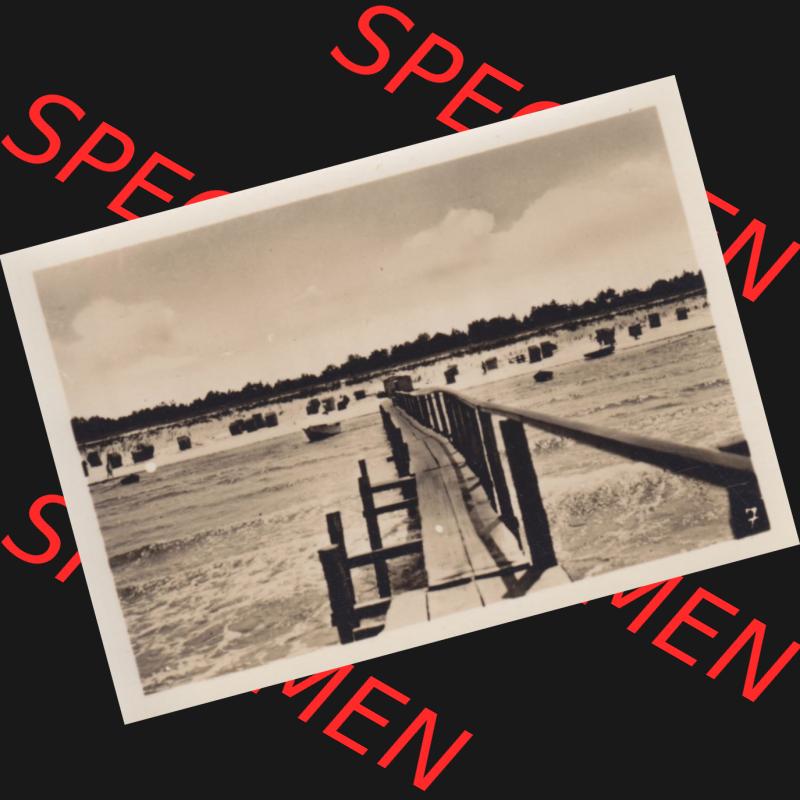 Foto DDR Bezirk Rostock, Kreis Ribnitz-Damgarten, Ostseebad Prerow Mappe in s/w 1975, 7. Strand. Altes Foto aus Mappe mit 10 Echte Foto-Handabzügen mit je einer... Sammlung