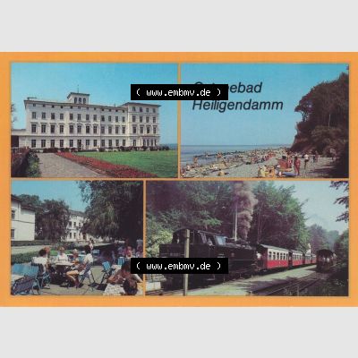Alte Ansichtskarte der DDR Bezirk Rostock, Kreis Bad Doberan, Ostseebad Heiligendamm Haus Mecklenburg, Steilküste, An den Kolonnaden, Mehrbildkarte. Alte Ansichtskarte... Sammlung