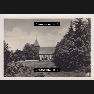 Foto DDR Bezirk Rostock, Kreis Ribnitz-Damgarten, Ostseebad Prerow Mappe in s/w 1975, 8. Seemanskirche. Altes Foto aus Mappe mit 10 Echte Foto-Handabzügen mit je... Sammlung