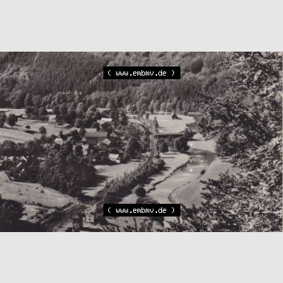 Altes Foto der DDR, Bezirk Karl-Marx-Stadt, Kreis Flöha, Stadt Augustusburg, Ansichten-Mappe von 1977, Blick von Kunnerstein nach Hennersdorf Sammlung