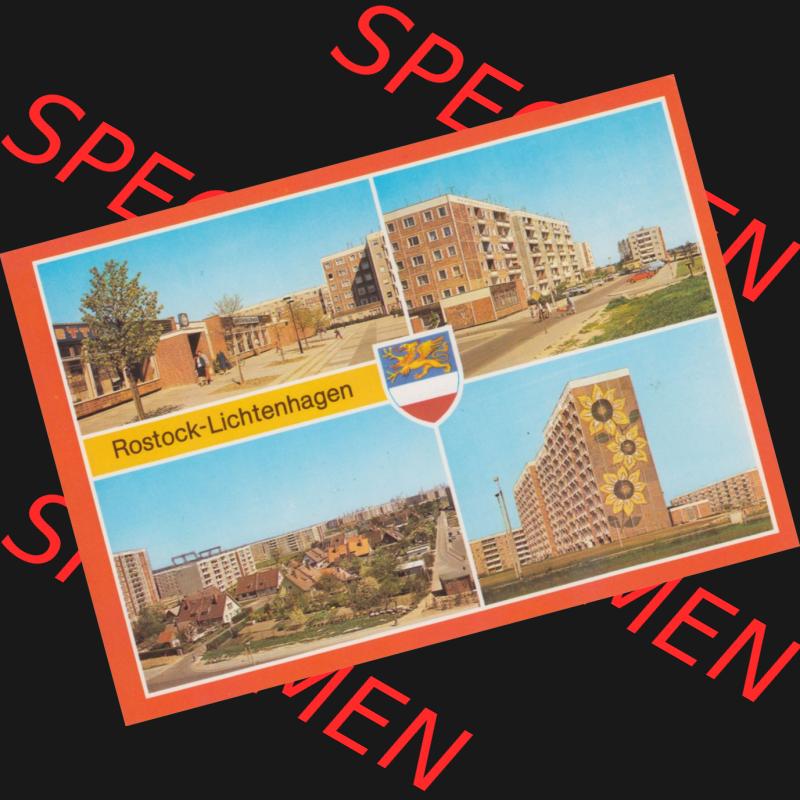 Ansichtskarten DDR Bezirk Rostock, Stadtkreis Rostock, Hansestadt Rostock 1986, Rostock - Lichtenhagen, Erna-Wilken-Straße, Wilhelm-Hörning-Straße.... Sammlung