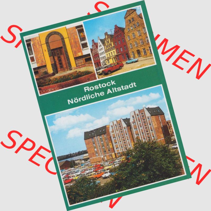 Ansichtskarten DDR Bezirk Rostock, Stadtkreis Rostock, Hansestadt Rostock Nördliche Altstadt, Wokrenter-Straße, Fischerbastion. Alte Ansicht in der DDR Bezirk... Sammlung