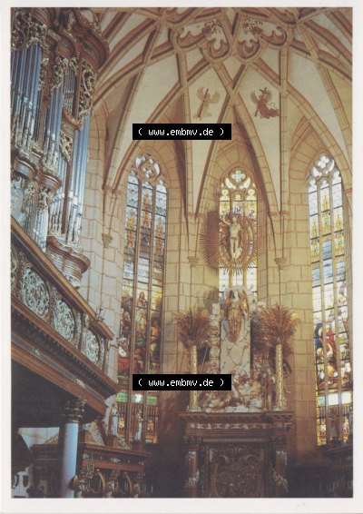 Ansichtskarten DDR Bezirk Leipzig, Kreis Altenburg, Schloss Altenburg 1988, Blick in den Chorraum (1). Alte Ansichtskarten in... Sammlung
