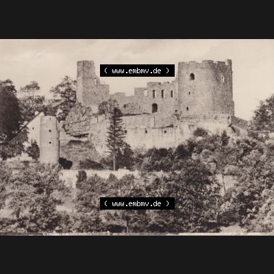 Fotos DDR, Bezirk Karl-Marx-Stadt, Kreis Brand-Erbisdorf, Klein-Stadt Frauenstein Burgruine bei Frauenstein. Fotos in s/w bzw. in schwarzweiß der Burgruine Frauenstein... Sammlung