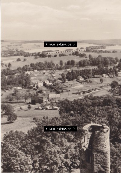 Fotos DDR, Bezirk Karl-Marx-Stadt, Kreis Brand-Erbisdorf, Klein-Stadt Frauenstein Blick von der Burgruine. Fotos in s/w bzw. in... Sammlung
