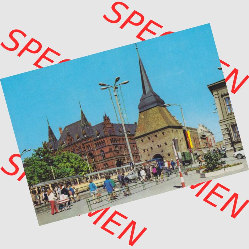 Ansichtskarten DDR Bezirk Rostock, Stadtkreis Rostock, Hansestadt Rostock 1976, Rostocker Steintor. Alte Ansicht in der DDR, Bezirk Rostock, Stadtkreis Rostock,... Sammlung