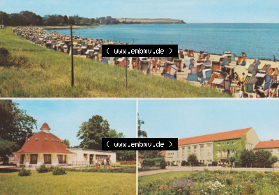 Ostseebad Boltenhagen 1981, An Strand, Pavillon-Bar, FDGB-Erholungsheim Fritz Reuter. Alte Ansichtskarte Sammlung