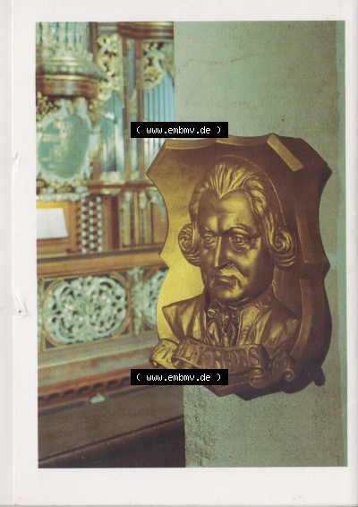 Ansichtskarten DDR Bezirk Leipzig, Kreis Altenburg, Schloss Altenburg 1988, Spielschrank der Tobias Heinrich Gottfried Trost-Orgel... Sammlung