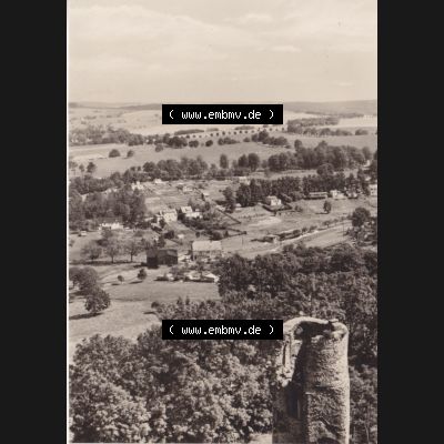 Fotos DDR, Bezirk Karl-Marx-Stadt, Kreis Brand-Erbisdorf, Klein-Stadt Frauenstein Blick von der Burgruine. Fotos in s/w bzw. in schwarzweiß der Burgruine Frauenstein... Sammlung