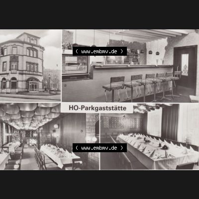 Alte Historische Ansichtskarte DDR Bezirk Karl-Marx-Stadt, Kreis Zwickau, Stadt Zwickau der DDR, Zwickauer HO-Gaststätten 1983, HO-Parkgaststätte. Alte Ansichtskarte... Sammlung