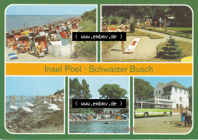Insel Poel 1985, Schwarzer Busch, Strand, Minigolfanlage, Gaststätte, FDGB-Erholungsheim "Freundschaft", Bezirk Rostock, Kreis... Sammlung