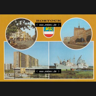 Ansichtskarten DDR Bezirk Rostock, Stadtkreis Rostock, Hansestadt Rostock Kröpeliner Straße, Lange Straße, Evenshagen, Bertolt-Brecht-Straße.... Sammlung