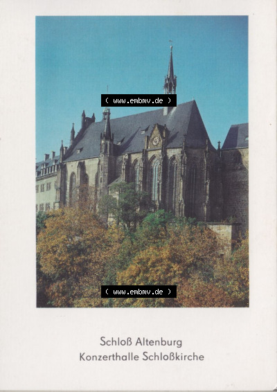 Ansichtskarten DDR Bezirk Leipzig, Kreis Altenburg, Schloss Altenburg 1988, Umschlag Schloss Altenburg (1). Alte Ansichtskarten... Sammlung