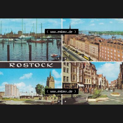Ansichtskarten DDR Bezirk Rostock, Stadtkreis Rostock, Hansestadt Rostock 1978, Blick zum Stadthafen Interhotel Warnow, Kröpeliner Straße. DDR Bezirk Rostock,... Sammlung