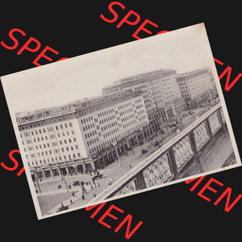 Ansichtskarte DDR Bezirk Berlin, Stadt Berlin in s/w 1954, Berlin - Stalinallee, Wohnblock, Nationales Aufbaukomitee Berlin. Stadtansichten der Stadt Berlin, mit... Sammlung