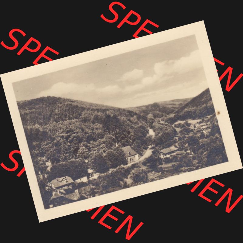 Fotos DDR Bezirk Halle, Kreis Sangerhausen, Luftkurort Stolberg im Harz, Blick zum Zechental. Vom Verlag Erhard Neubert KG, Chemnitz zu DDR-Zeiten in der DDR ausgegeben. Sammlung