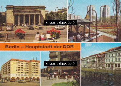 Stadt Berlin Ansicht in Farbe Blick zum Ernst Thälmann Park, Rathausstraße, Biergarten am Spittelmarkt, Hauptstadt der DDR bis... Sammlung