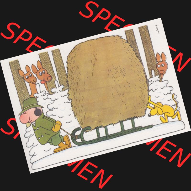 Ansichtskarten DDR Comics, Jäger mit Hund von 1986, So brav mein Hund - so recht mein Hund! vom Militärverlag der DDR (VEB) - Berlin, Comics gezeichnet von Eugen... Sammlung