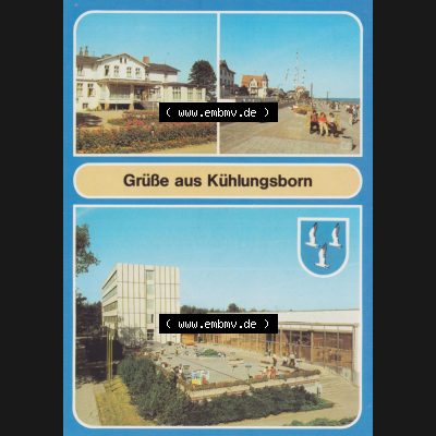 Alte Ansichtskarte DDR Bezirk Rostock, Kreis Bad Doberan, Ostseebad Kühlungsborn Ostsee-Hotel und Reisebüro der DDR, Strandpromenade. Alte Ansichtskarte der DDR Bezirk... Sammlung