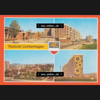 Ansichtskarten DDR Bezirk Rostock, Stadtkreis Rostock, Hansestadt Rostock 1986, Rostock - Lichtenhagen, Erna-Wilken-Straße, Wilhelm-Hörning-Straße.... Sammlung