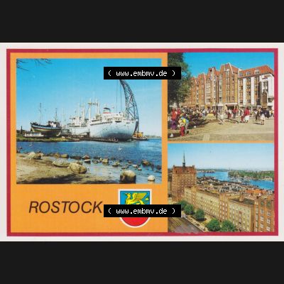 Ansichtskarten DDR Bezirk Rostock, Stadtkreis Rostock, Hansestadt Rostock Rostocker Jugendtouristen-Hotel, Traditionsschiff Frieden, Fünf-Giebel-Haus. DDR Bezirk Rostock,... Sammlung